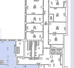 Бизнес-центр "Матвеевский" Диапазон 2870 800 Аренда
