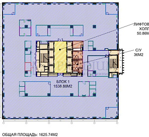 2-я очередь / Технопарк "NAGATINO i-LAND"/  Бизнес-центр "Декарт" / №  2-1-1 5 1626  Аренда