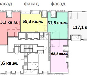 Жилой комплекс "Метрополия" корпус "Moscow" 1 59.0  Аренда